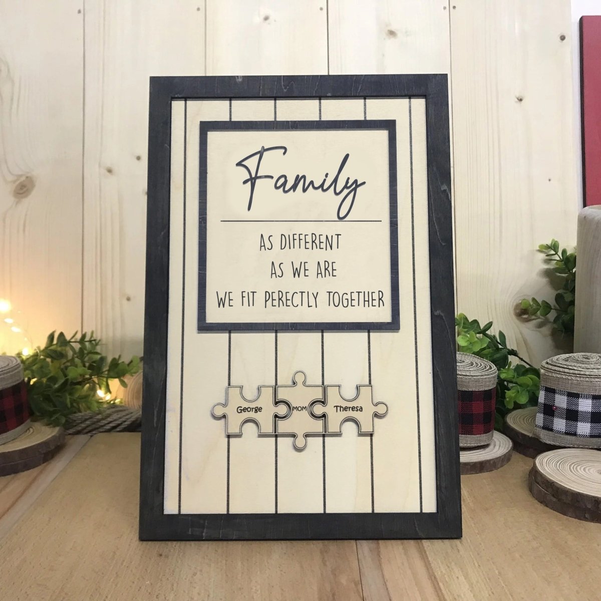 3D Puzzle Sign - Family As different as we are - TT0422HN - Giftago