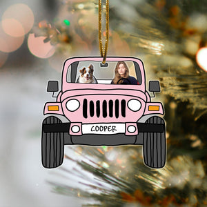 Personalized Acrylic Ornament With Pet - Off Road Funny Photo Christmas - Giftago - 4