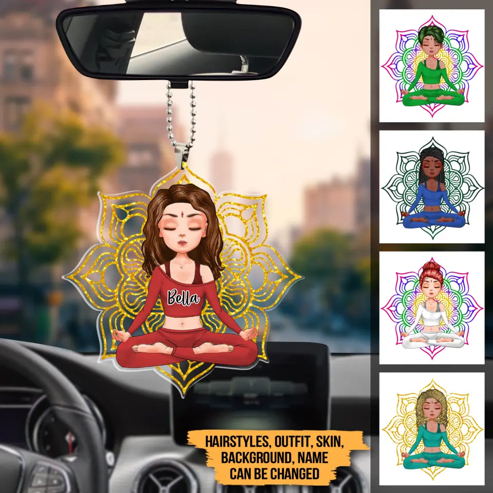 Yoga Girl - Personalized Car Ornament - Best Gift For Yoga Lovers - Giftago
