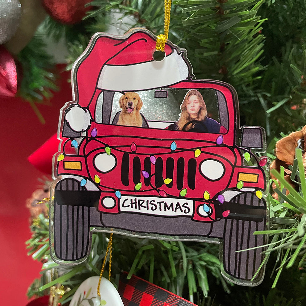 Personalized Ornament - Christmas Off Road Hat Funny Photo