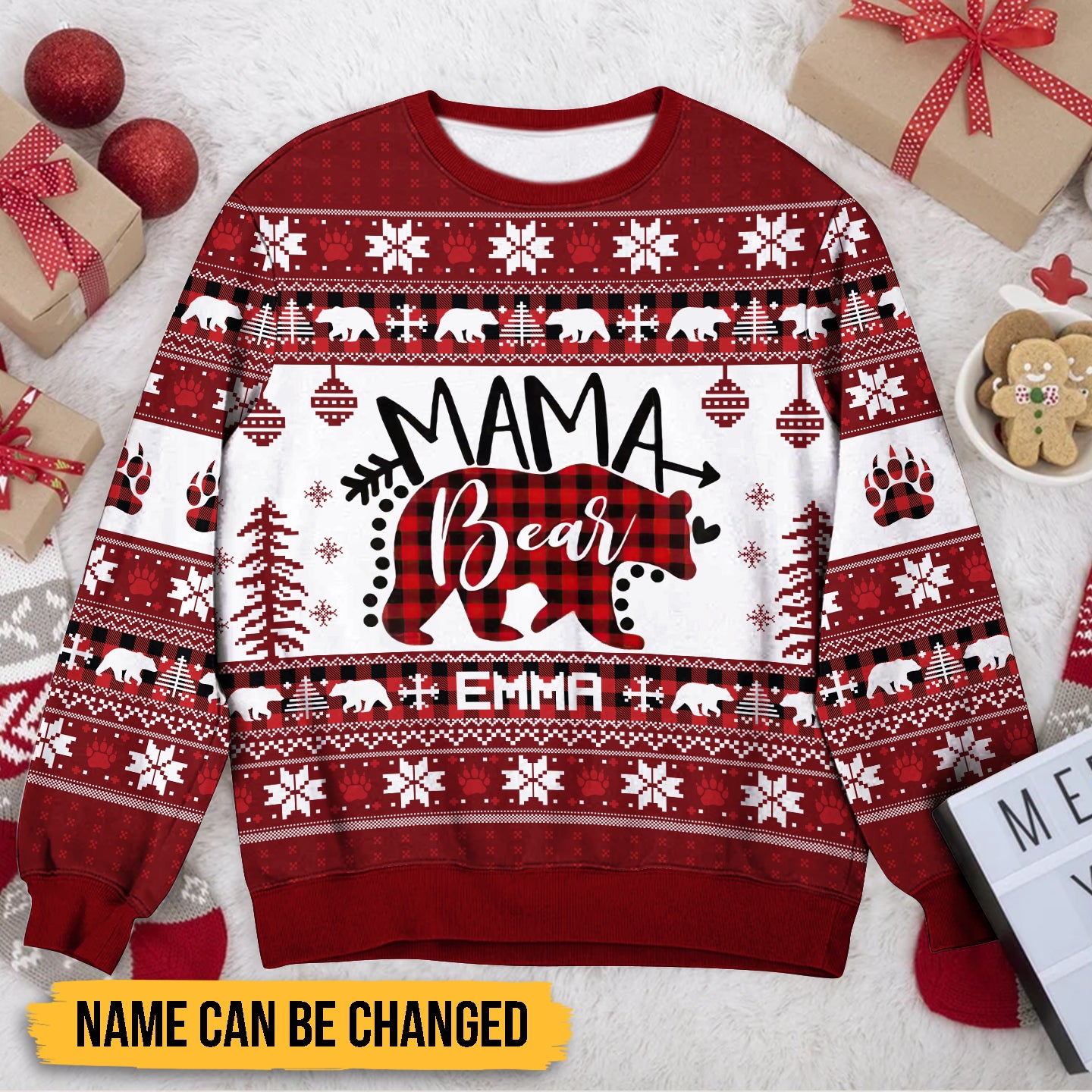 Personalized Mom Sweatshirt - Mama Bear Name - Giftago - 1