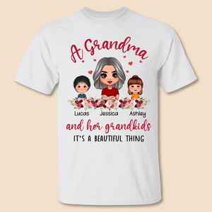 A Grandma And Her Grandkids - Personalized T-Shirt/ Hoodie - Best Gift For Grandma - Giftago