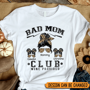 Bad Moms Club Sunglasses Bun Mom - Personalized T-Shirt/ Hoodie Front - Best Gift For Mother - Giftago