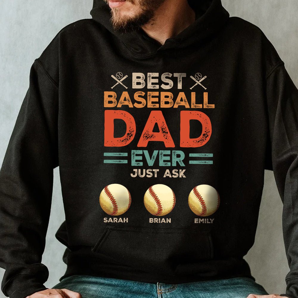 Best Baseball Dad Ever - Personalized T-Shirt/ Hoodie - Best Gift For Father - Giftago