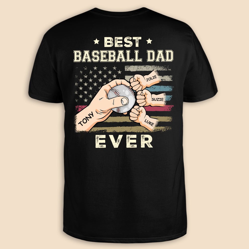 Best Baseball Dad Ever (Version 2) - Personalized T-Shirt/ Hoodie - Best Gift For Father - Giftago