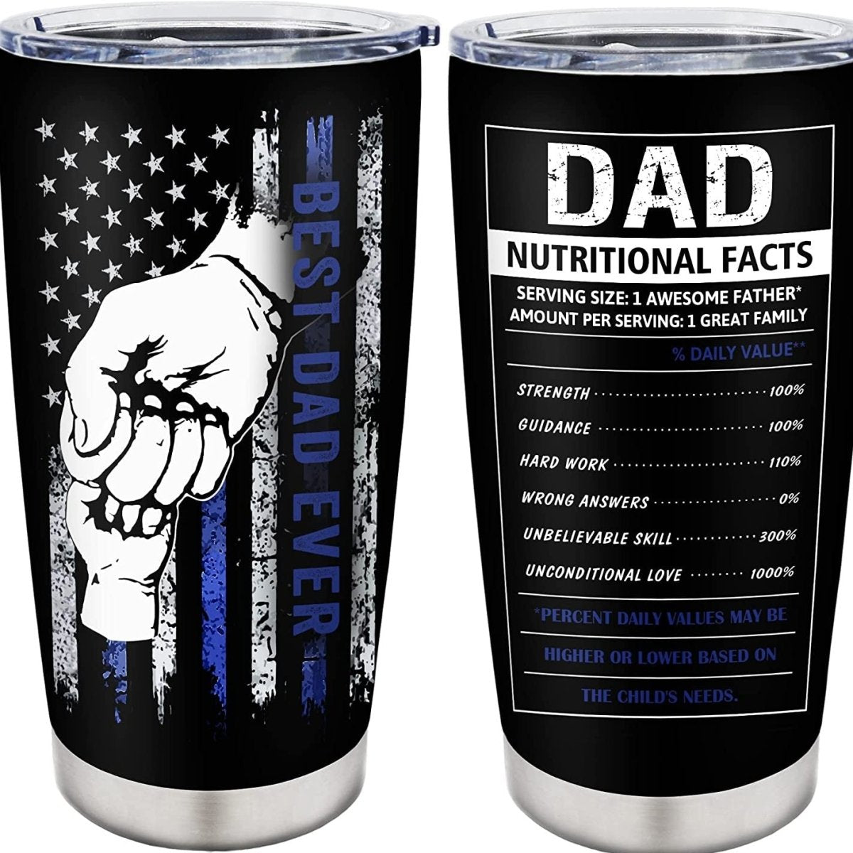 Best Dad Ever Blue Tumbler - Best Gift For Father - Giftago