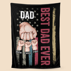 Personalized Blanket -  Best Dad Ever - Best Gift For Father