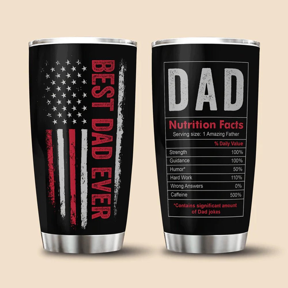 Best Dad Ever - Personalized Tumbler - Best Gift For Father - Giftago