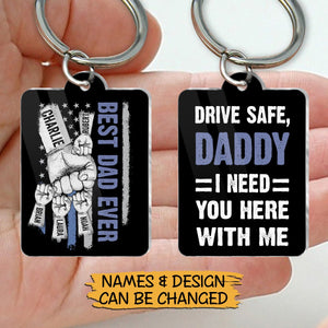 Best Dad Ever (Version 2) - Personalized Acrylic Keychain - Best Gift For Father - Giftago