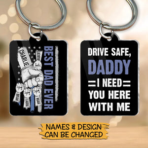 Best Dad Ever (Version 2) - Personalized Acrylic Keychain - Best Gift For Father - Giftago