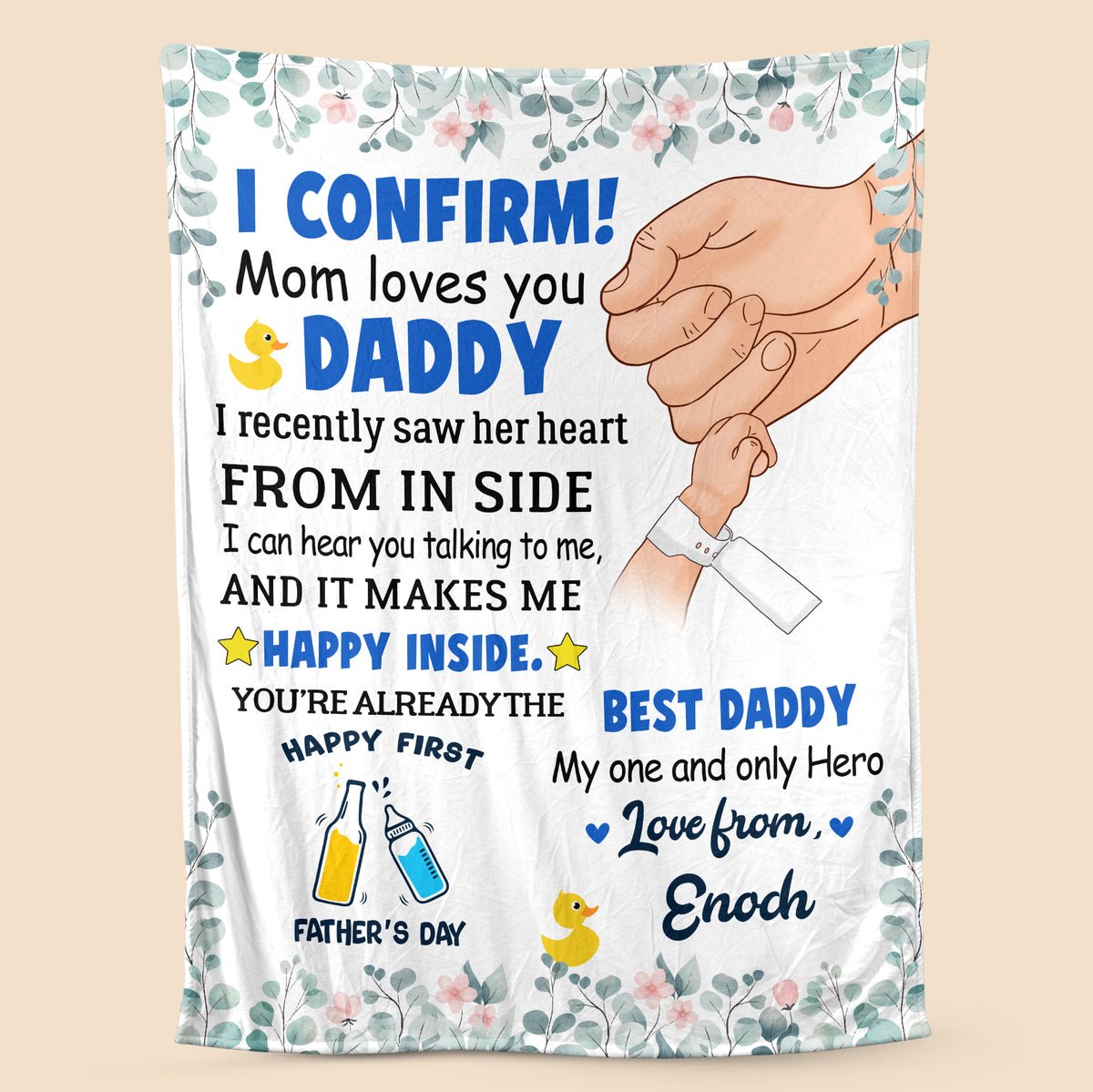 Best Daddy - Personalized Blanket - Best Gift For Dad - Giftago