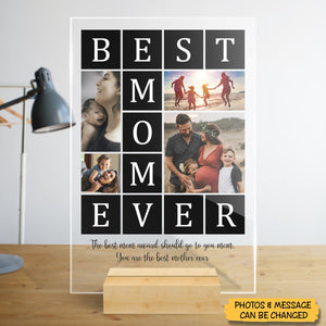 Best Mom Ever - Personalized Acrylic Plaque - Best Gift For Mother - Giftago
