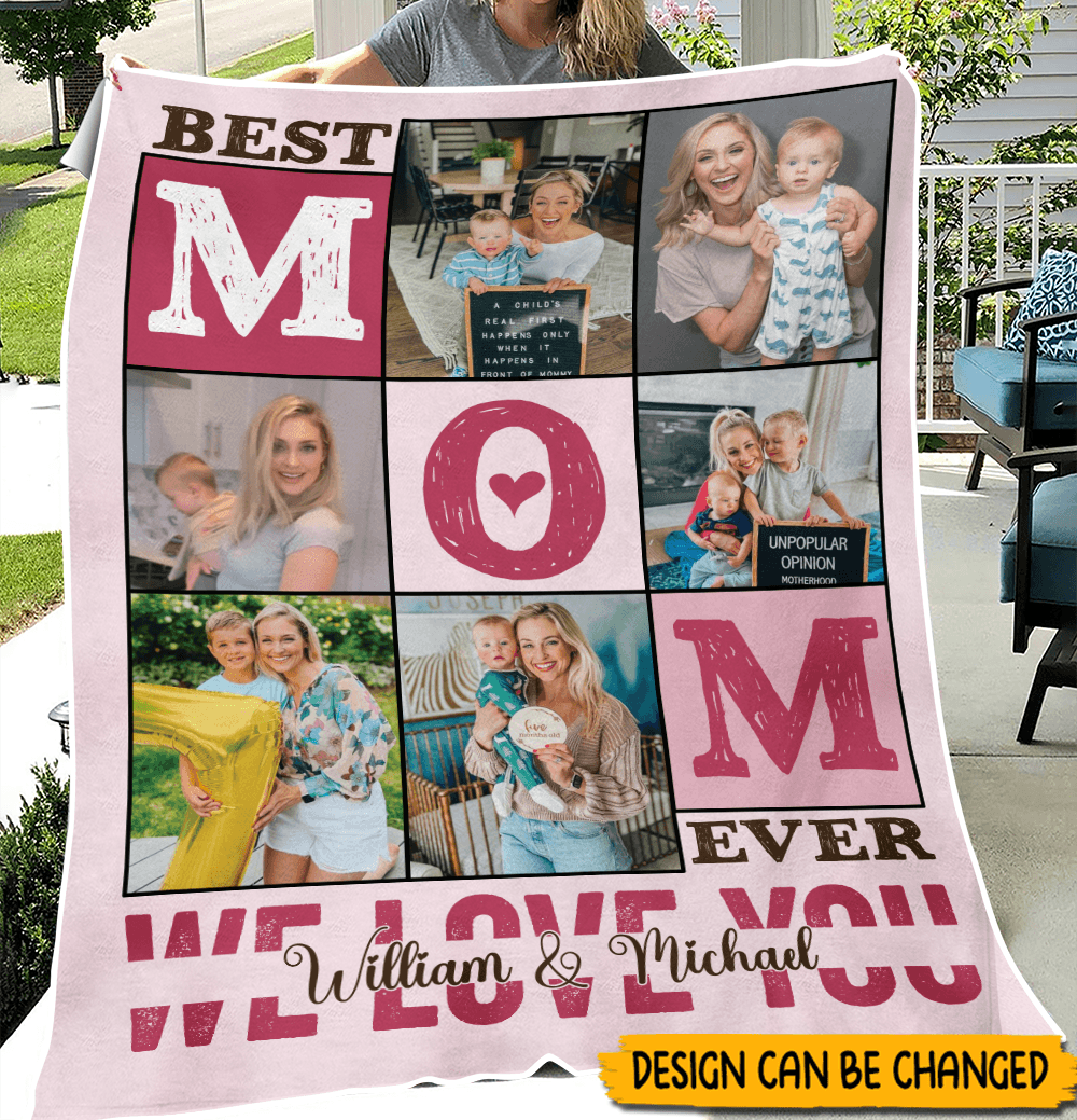Best Mom Ever - Personalized Blanket - Best Gift For Mother - Giftago