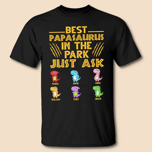 Best Papasaurus In The Park Dinosaur Family - Pesonalized T-Shirt/ Hoodie - Best Gift For Father, Grandpa - Giftago