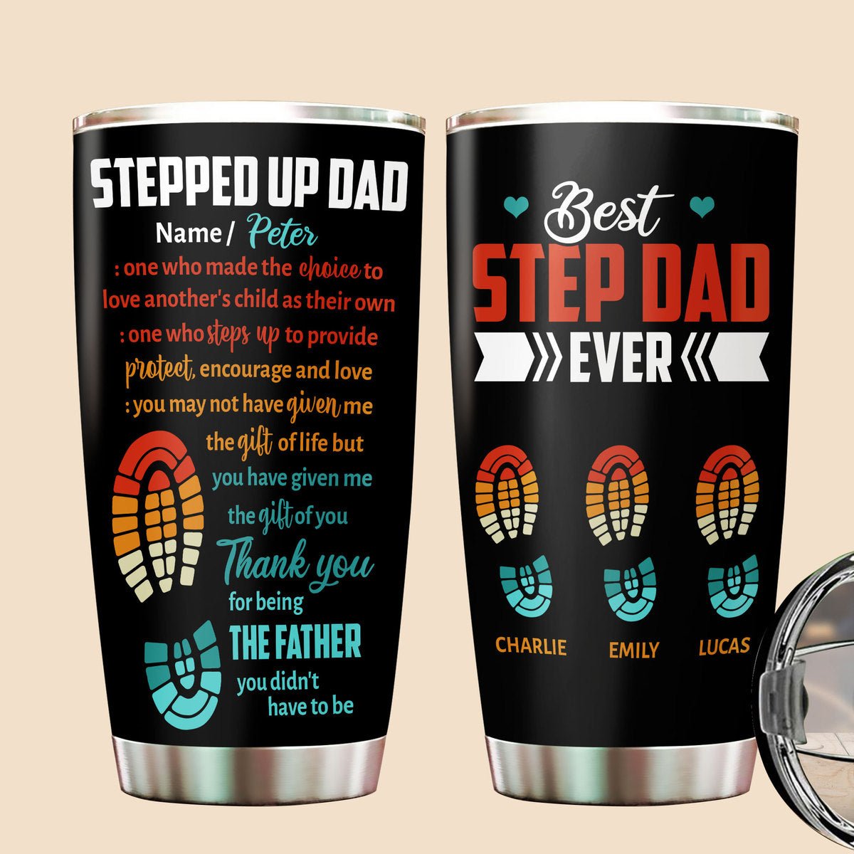 Best Step Dad Ever - Personalized Tumbler - Best Gift For Father - Giftago