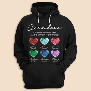 Birthstone Constellations - Personalized T-Shirt/ Hoodie - Best Gift For Grandma - Giftago