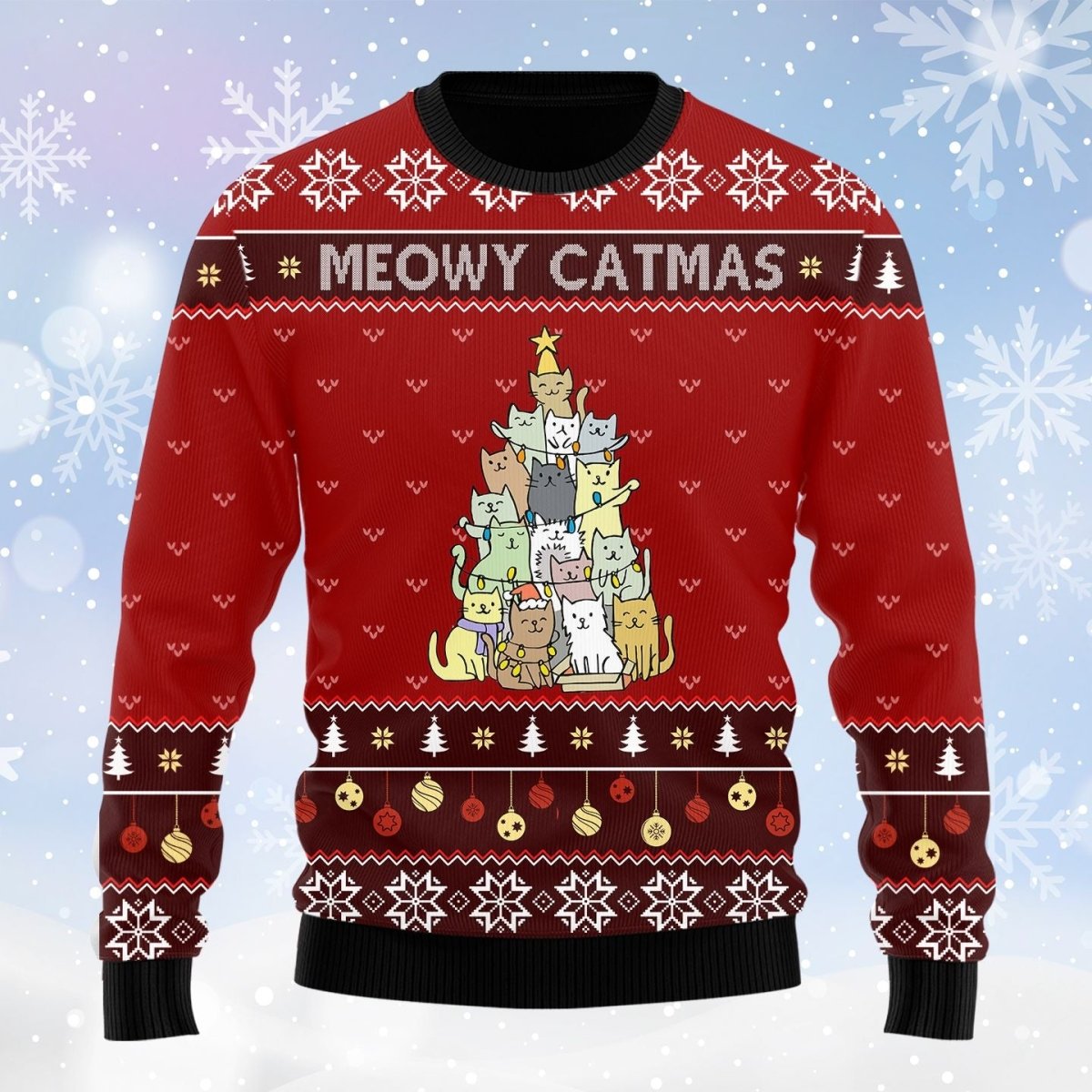 Christmas Ugly Sweater- Cat Christmas Tree - Christmas Gift