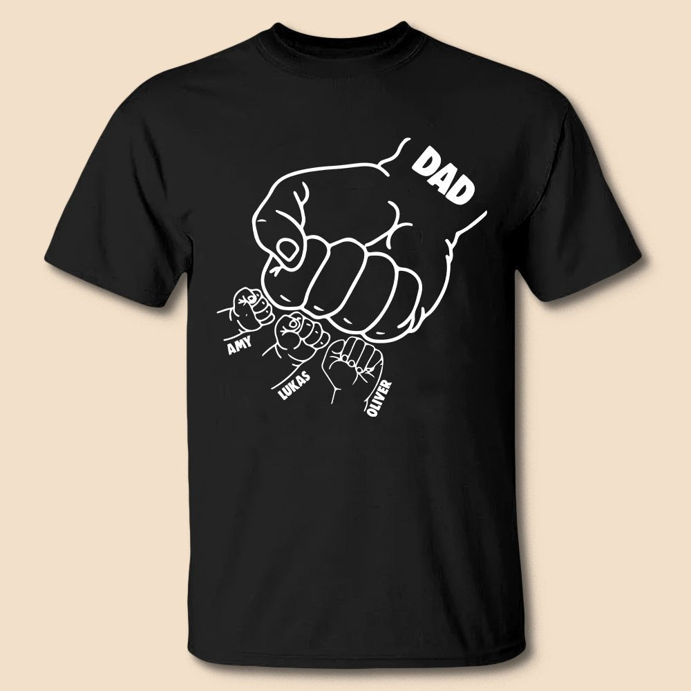 Dad Hand Bumps (Black/Navy) - Personalized T-Shirt/ Hoodie - Best Gift For Father - Giftago