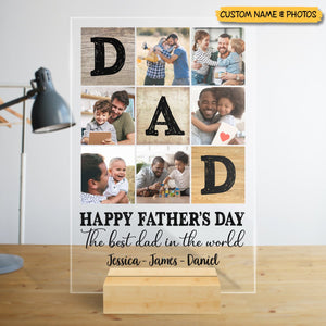Dad - Happy Father's Day - Personalized Acrylic Plaque - Best Gift For Father - Giftago