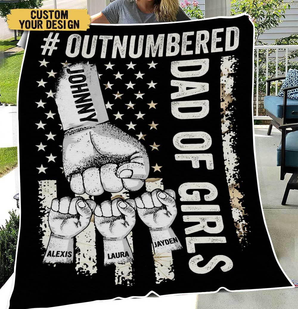 Dad of Boy/Girl - Personalized Blanket - Best Gift For Father - Giftago