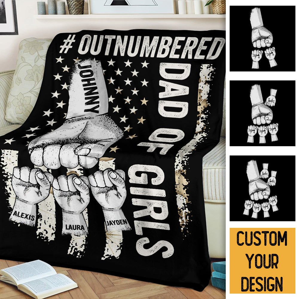 Dad of Boy/Girl - Personalized Blanket - Best Gift For Father - Giftago