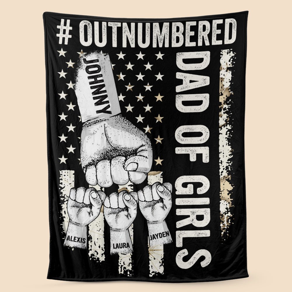 Dad of Boy/Girl - Personalized Blanket - Best Gift For Father - Giftago