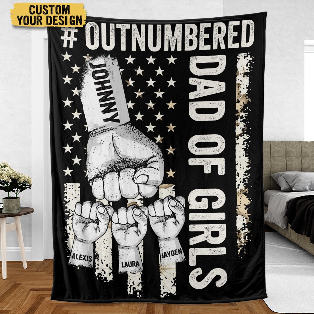 Dad of Boy/Girl - Personalized Blanket - Best Gift For Father - Giftago