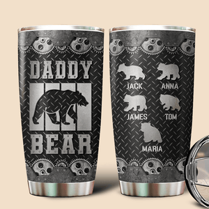 Daddy Bear - Personalized Tumbler - Best Gift For Father - Giftago