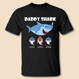 Daddy Shark - Personalized T-Shirt/ Hoodie - Best Gift For Father - Giftago