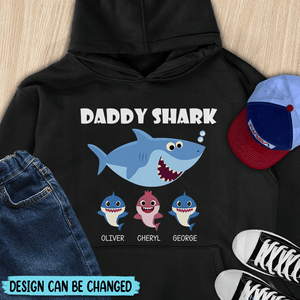 Daddy Shark - Personalized T-Shirt/ Hoodie - Best Gift For Father - Giftago