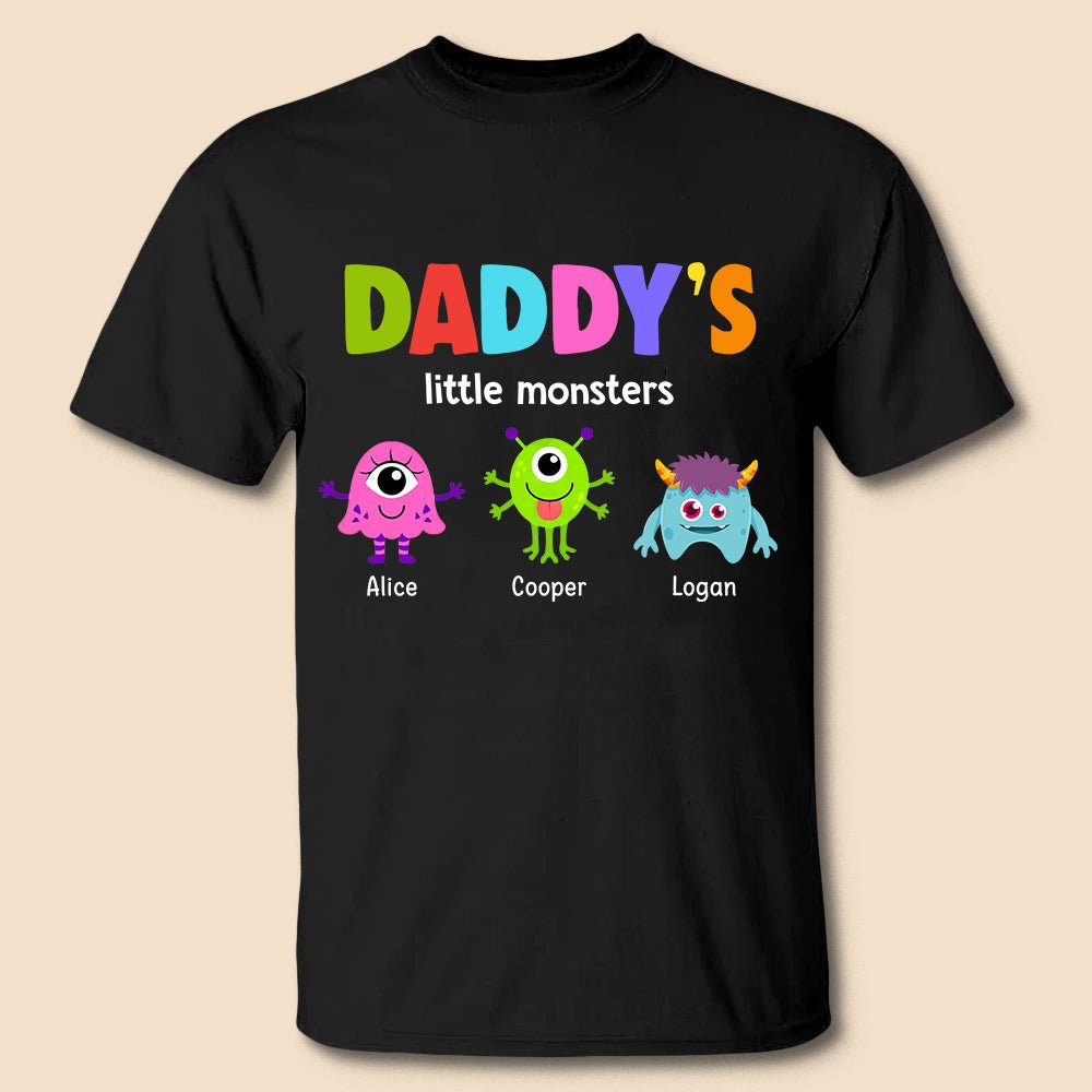 Daddy's Little Monsters - Personalized T-Shirt/ Hoodie - Best Gift For Dad, Grandpa - Giftago