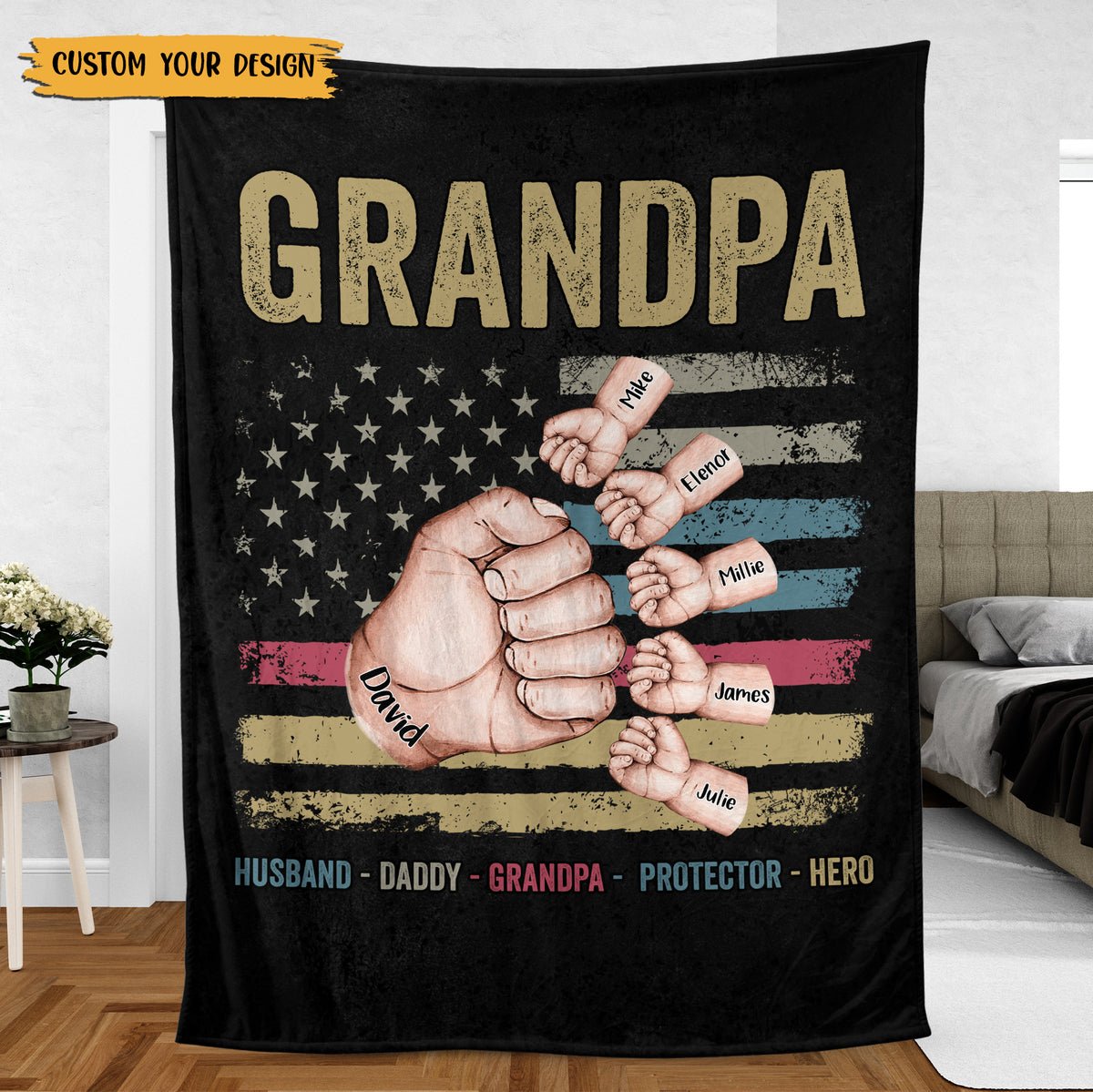 Custom blanket for dad hot sale