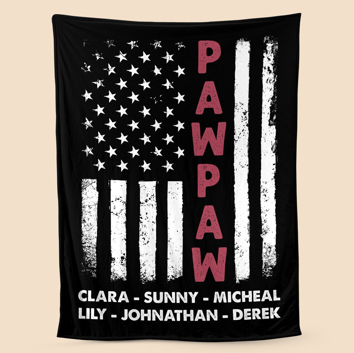 Dad/Grandpa Stars - Personalized Blanket - Best Gift For Father Grandpa - Giftago