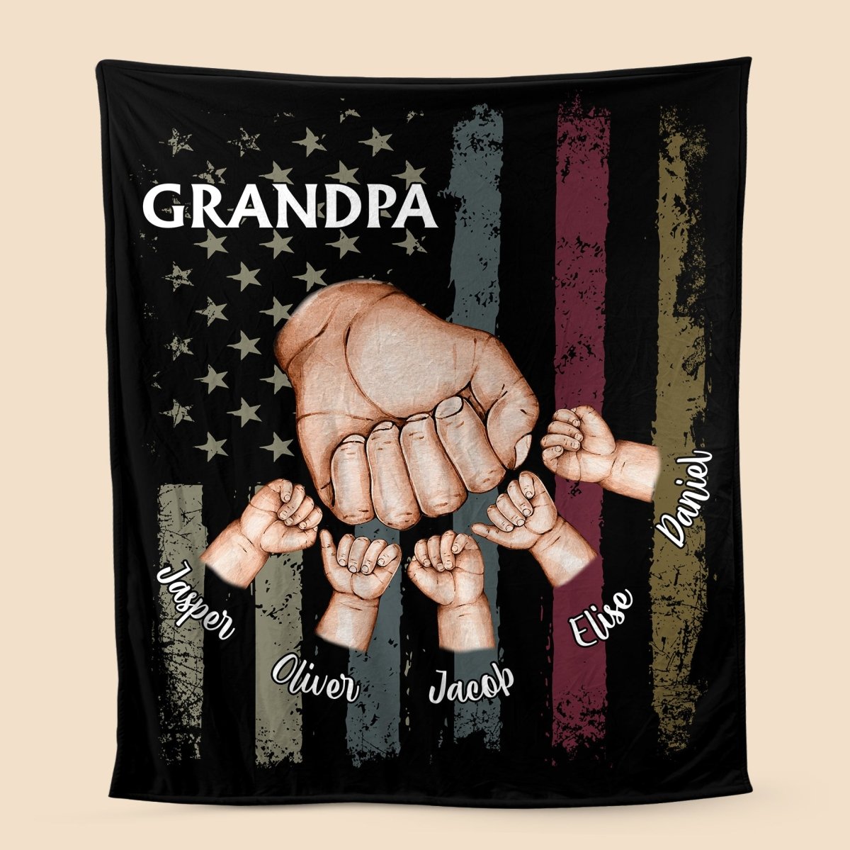 Dad/Grandpa/Papa - Personalized Blanket - Best Gift For Father, Grandpa - Giftago