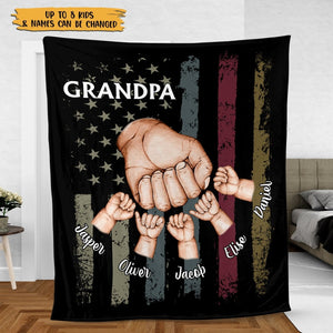 Dad/Grandpa/Papa - Personalized Blanket - Best Gift For Father, Grandpa - Giftago