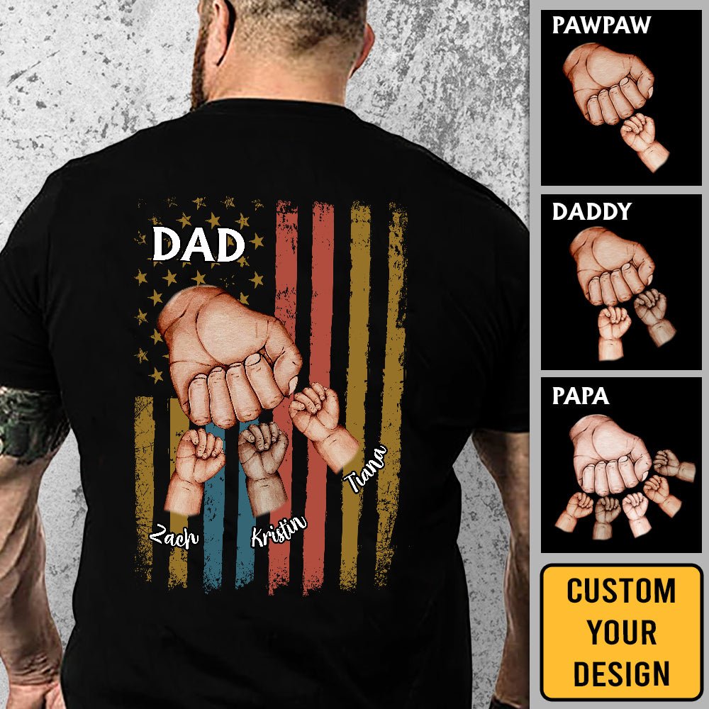 Personalized T-Shirt/ Hoodie - Dad/Papa/Grandpa Fist Bumps