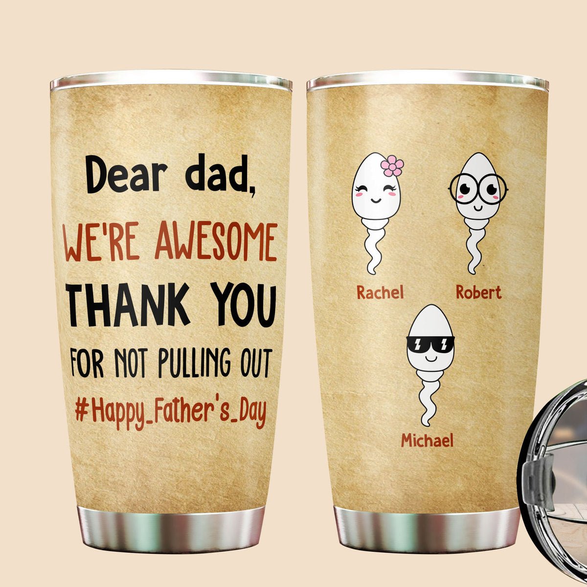 Dear Dad, We're Awesome - Personalized Tumbler - Best Gift For Father - Giftago