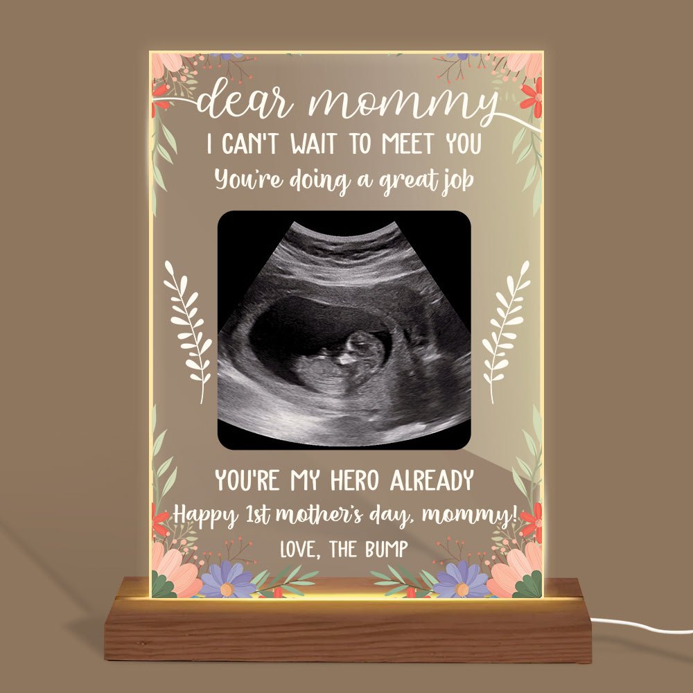 Dear Mommy You're My Hero Already - Personalized Acrylic LED Lamp - Best Gift For Mother - Giftago