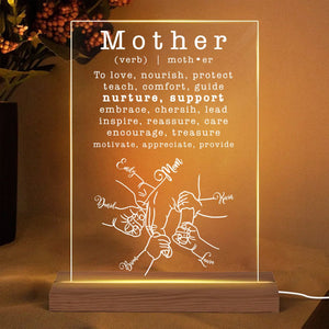 Dear Mother - Personalized Acrylic LED Lamp - Best Gift For Mother - Giftago