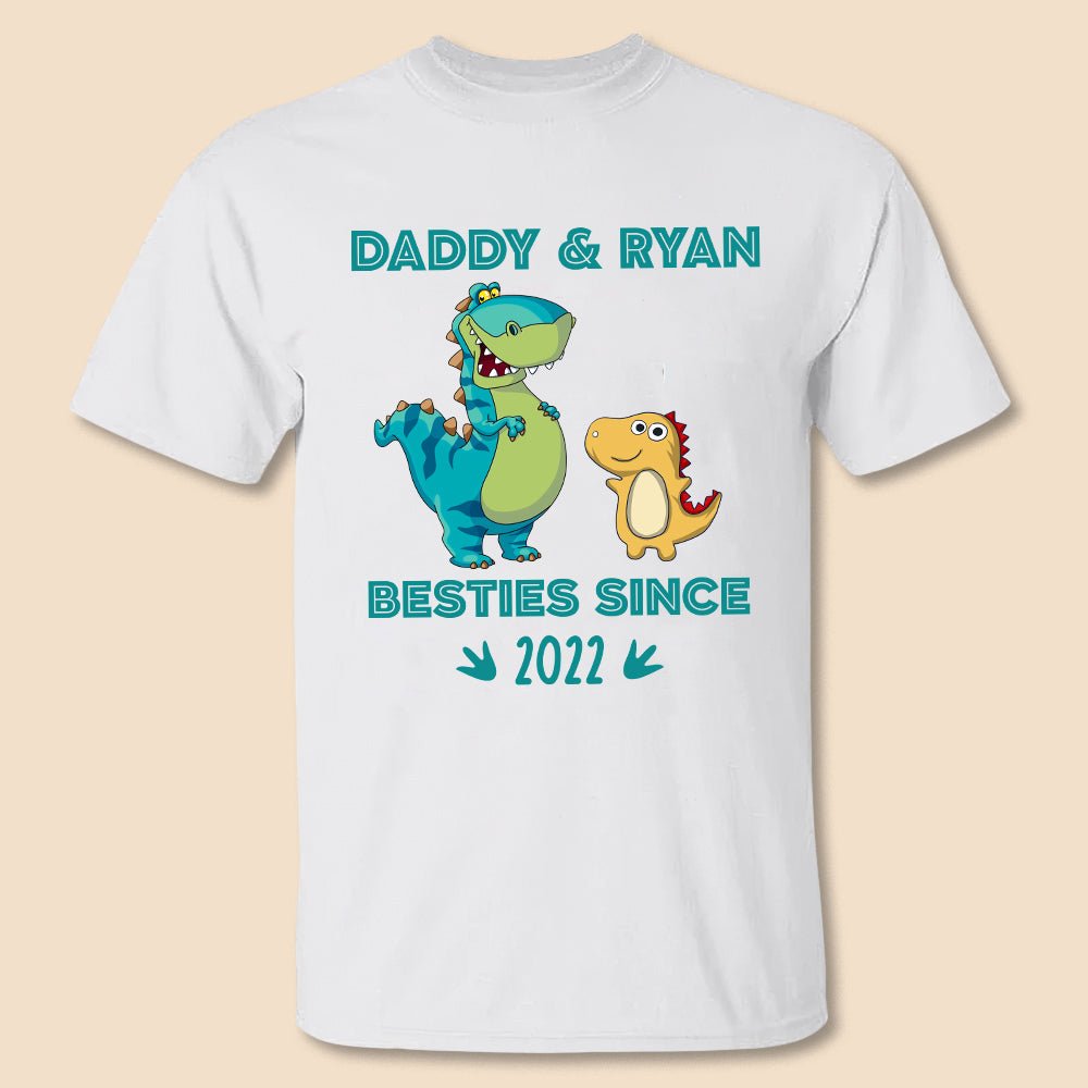 Dinosaur Besties Since - Personalized T-Shirt/ Hoodie - Best Gift For Father - Giftago