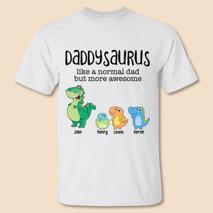 Dinosaur Daddysaurus - Personalized T-Shirt/ Hoodie - Best Gift For Father, Grandpa - Giftago