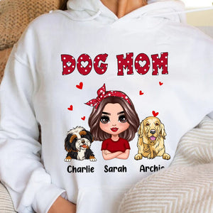 Dog Mom Polka Dot Doll Girl - Personalized T-Shirt/ Hoodie - Best Gift For Mother - Giftago