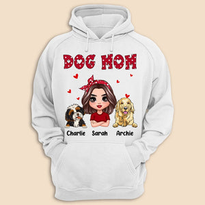Dog Mom Polka Dot Doll Girl - Personalized T-Shirt/ Hoodie - Best Gift For Mother - Giftago