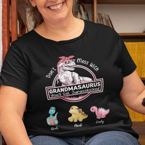 Don't Mess With Grandmasaurus, You'll Get Jurasskicked - Personalized T-Shirt/Hoodie - Best Gift For Grandma - Giftago