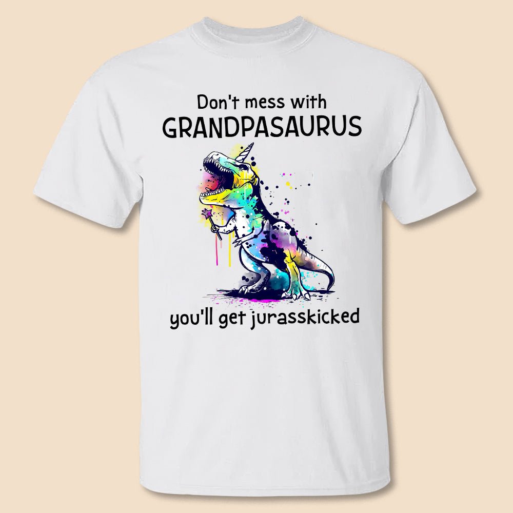 Don't Mess With Grandpasaurus T-Shirt/ Hoodie - Best Gift For Father, Grandpa - Giftago