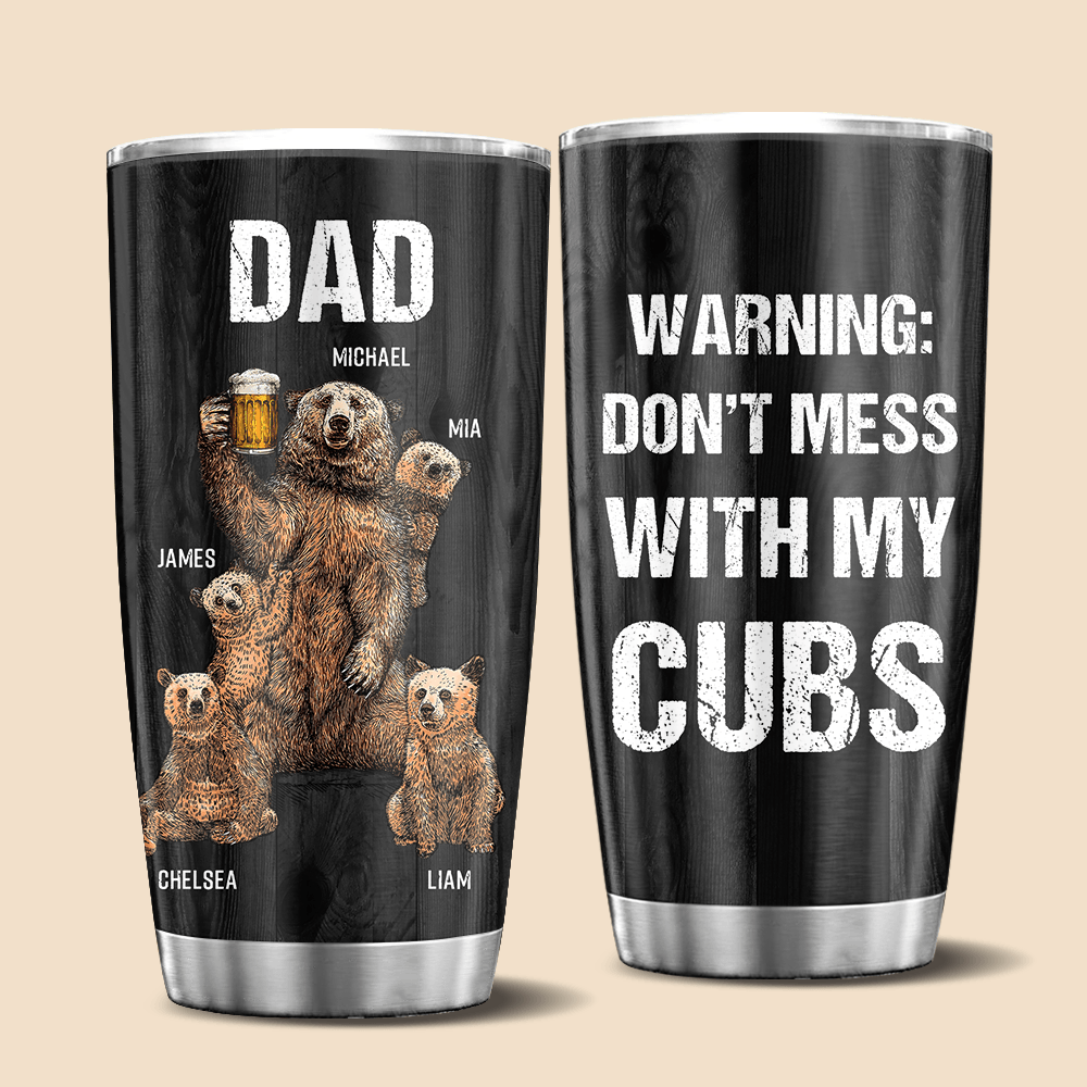 Don't Mess With My Cubs - Personalized Tumbler - Best Gift For Father, Grandpa - Giftago