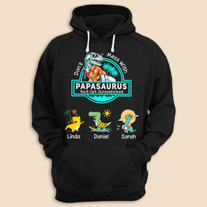 Personalized T-Shirt/ Hoodie - Don't Mess With Papasaurus Hawaii Ver