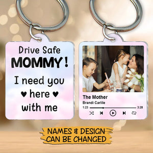 Drive Safe Mommy - Personalized Acrylic Keychain - Best Gift For Mother - Giftago