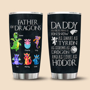 Father of The Dragons - Personalized Tumbler - Best Gift For Dad, Grandpa - Giftago