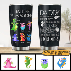 Father of The Dragons - Personalized Tumbler - Best Gift For Dad, Grandpa - Giftago